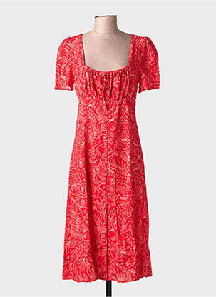 Robe mi-longue rouge SOI PARIS femme