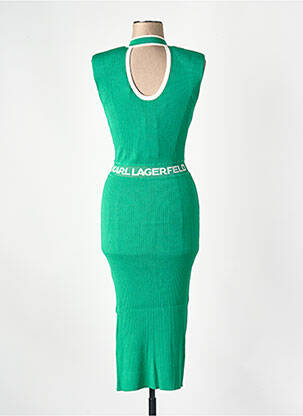 Robe mi-longue vert KARL LAGERFELD femme