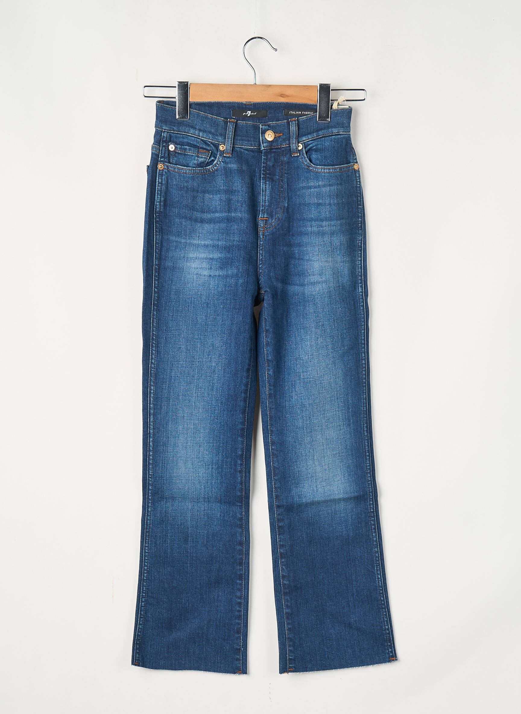 Jeans coupe droite bleu 7 FOR ALL MANKIND femme