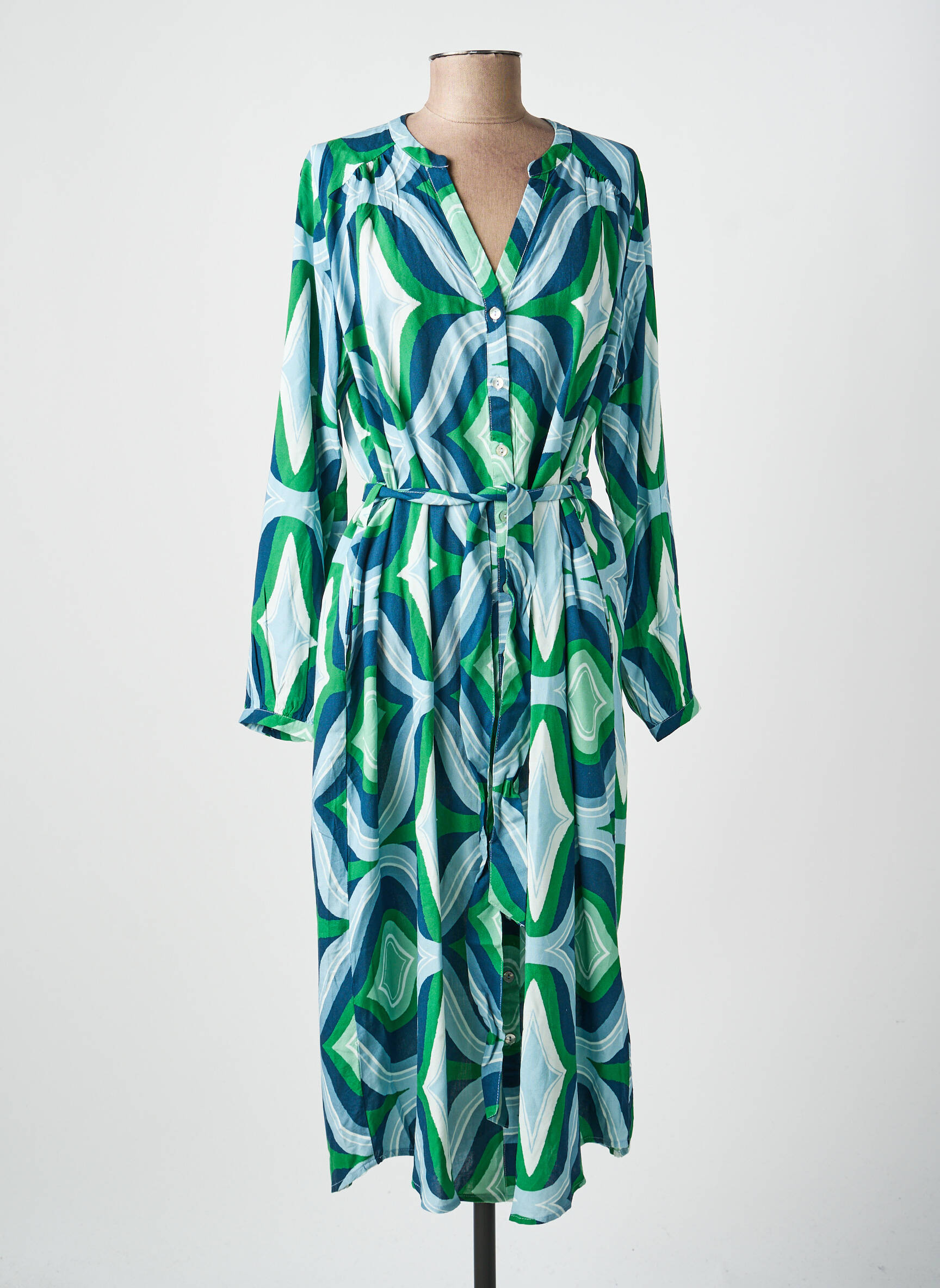Robe mi-longue vert LA PETITE ETOILE femme