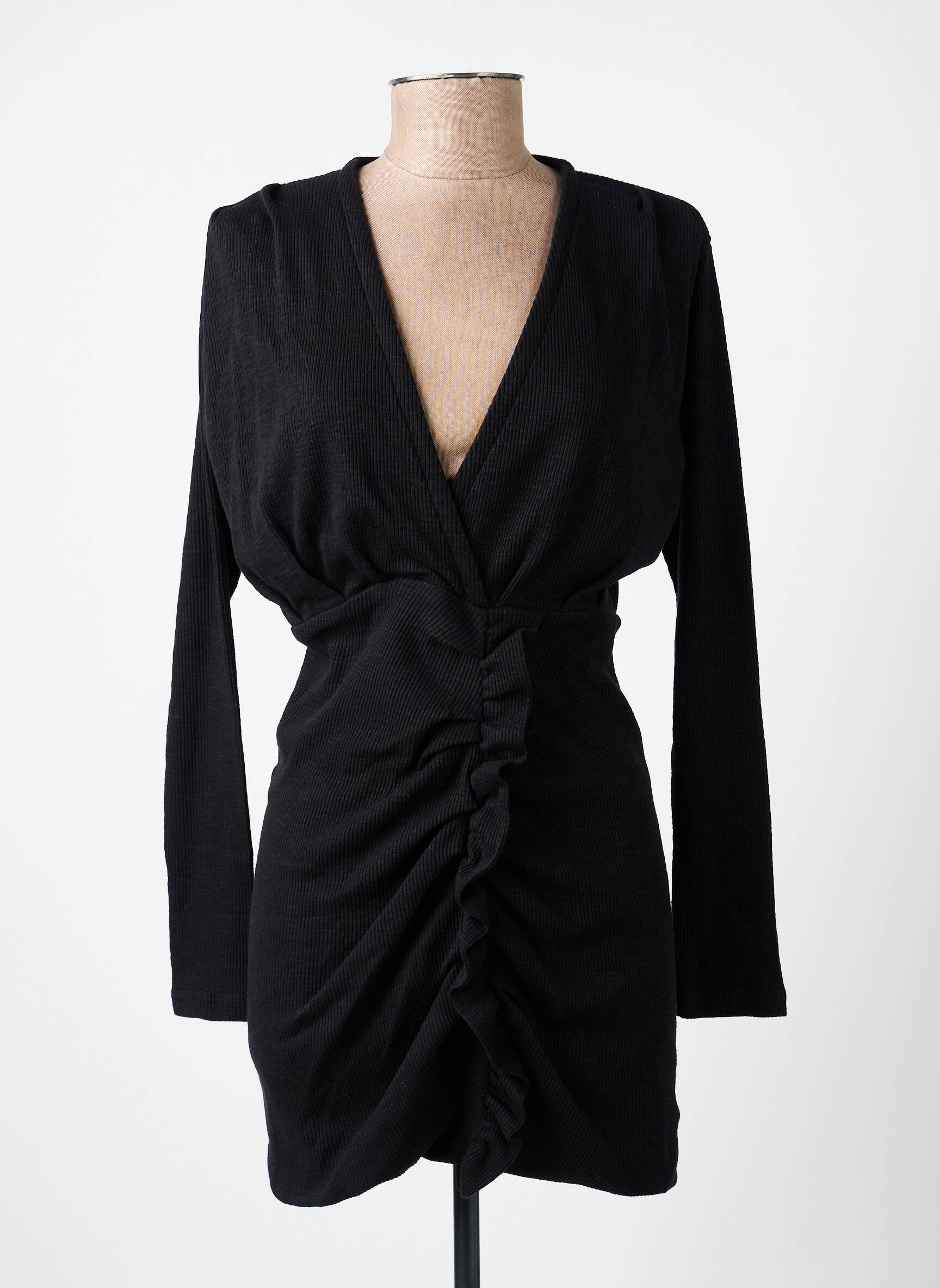 Robe courte col v noir IRO femme