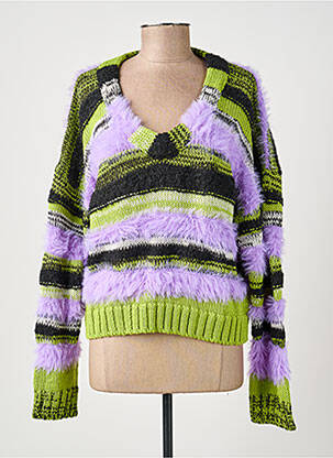 Pull col v violet PINKO femme