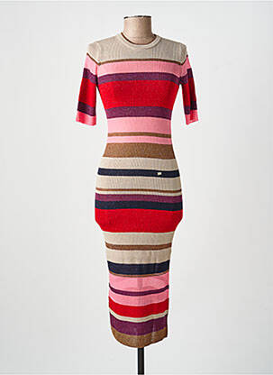 Robe mi-longue col rond rose SONIA RYKIEL femme