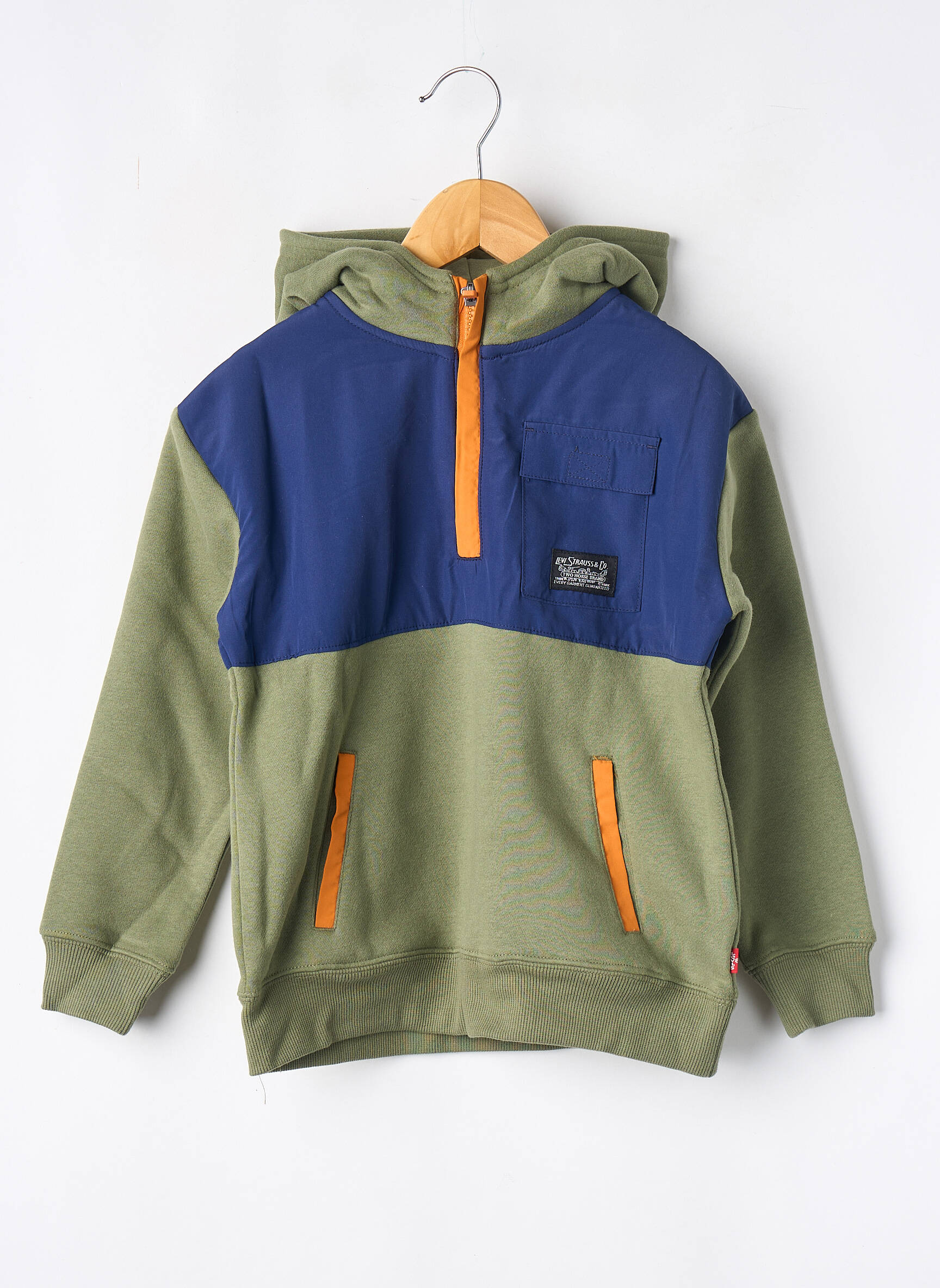 Sweat-shirt à capuche vert LEVI'S garçon