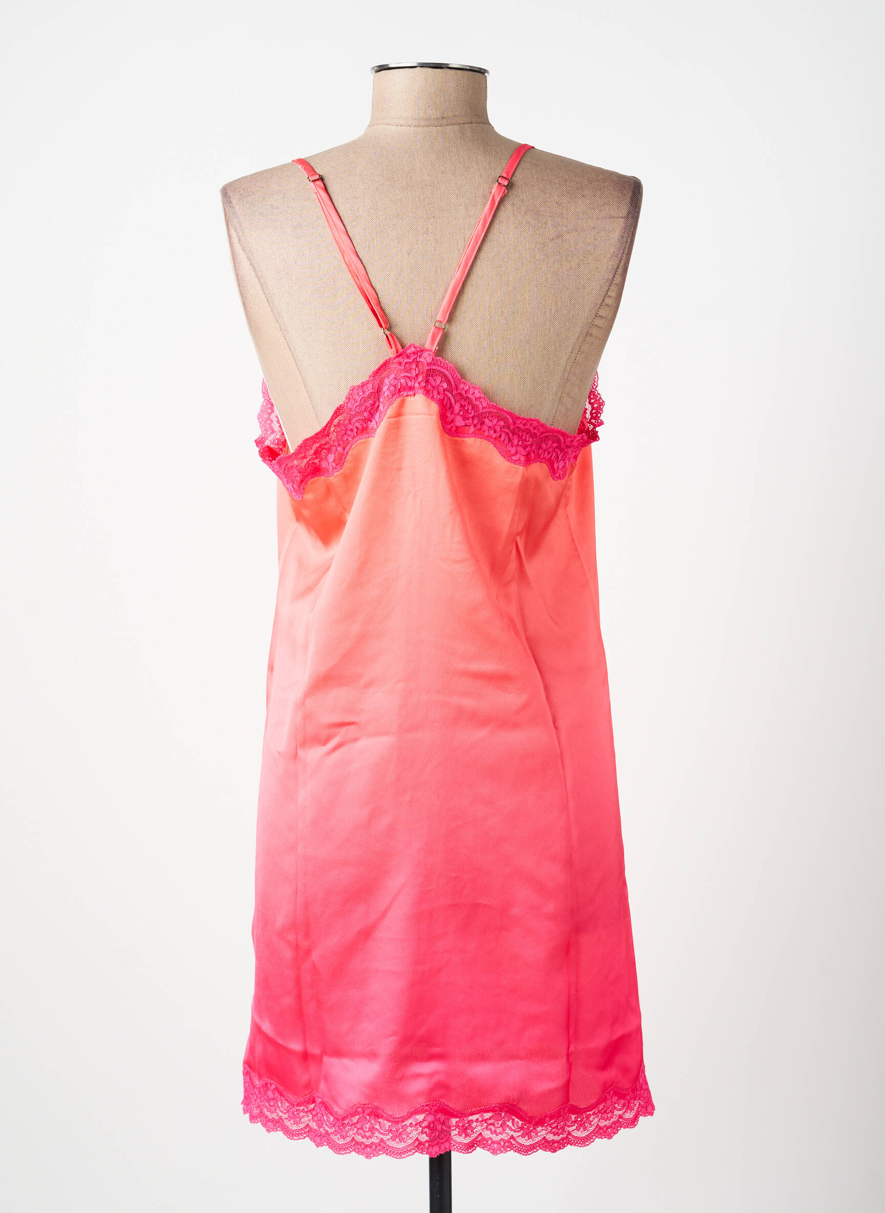 Déshabillé tissage satiné rose LOVE STORIES femme
