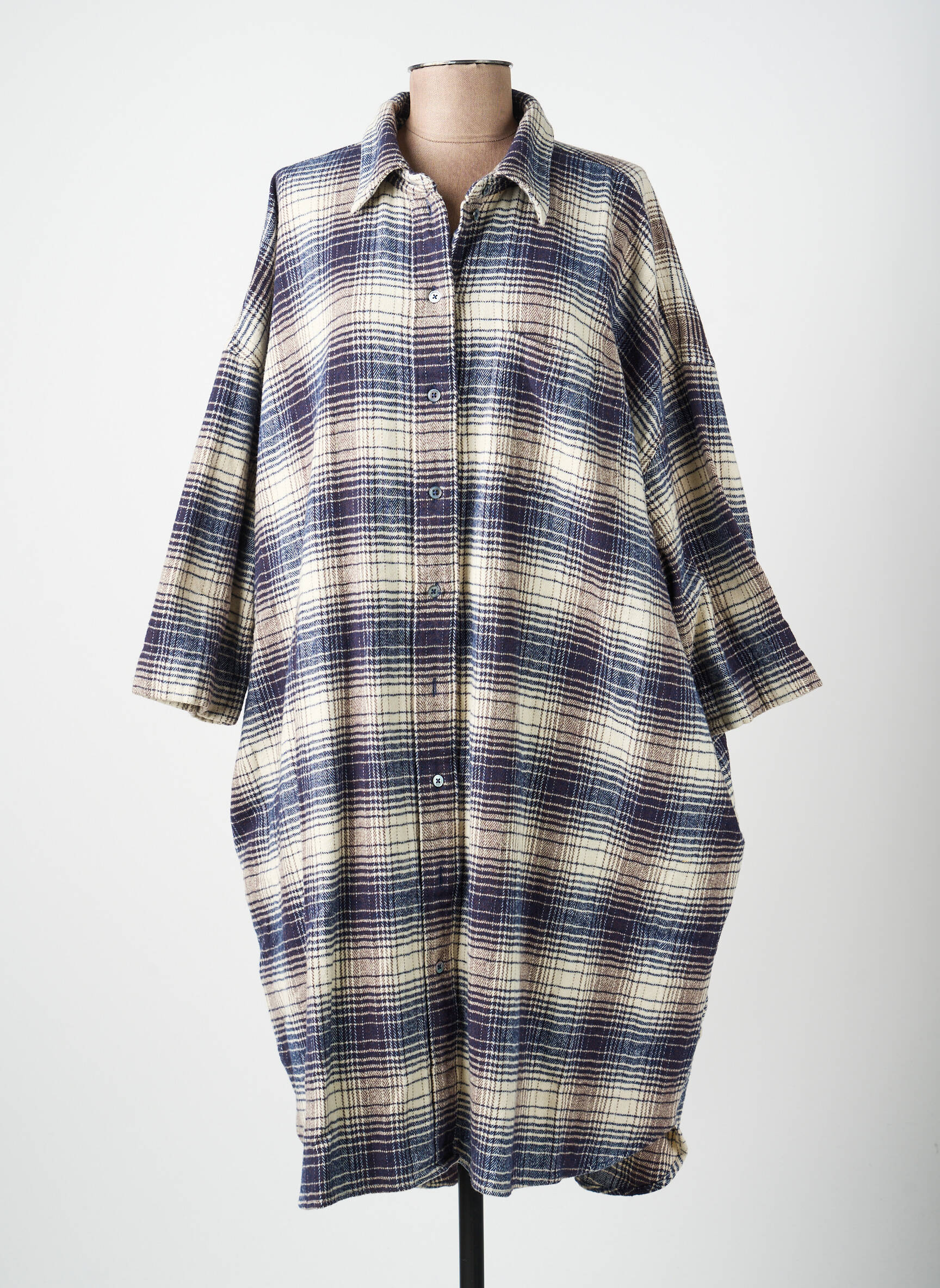 Robe mi-longue bleu BELLEROSE femme