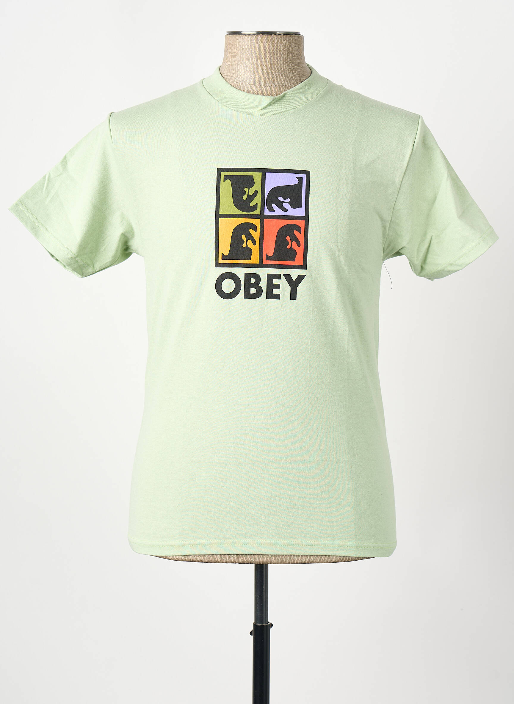 T-shirt vert OBEY homme