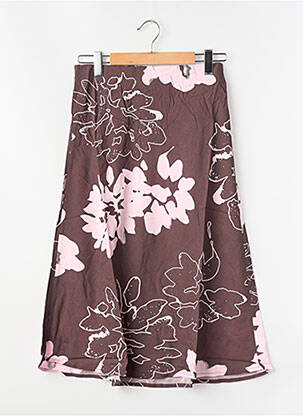 Jupe mi-longue marron OBEY femme