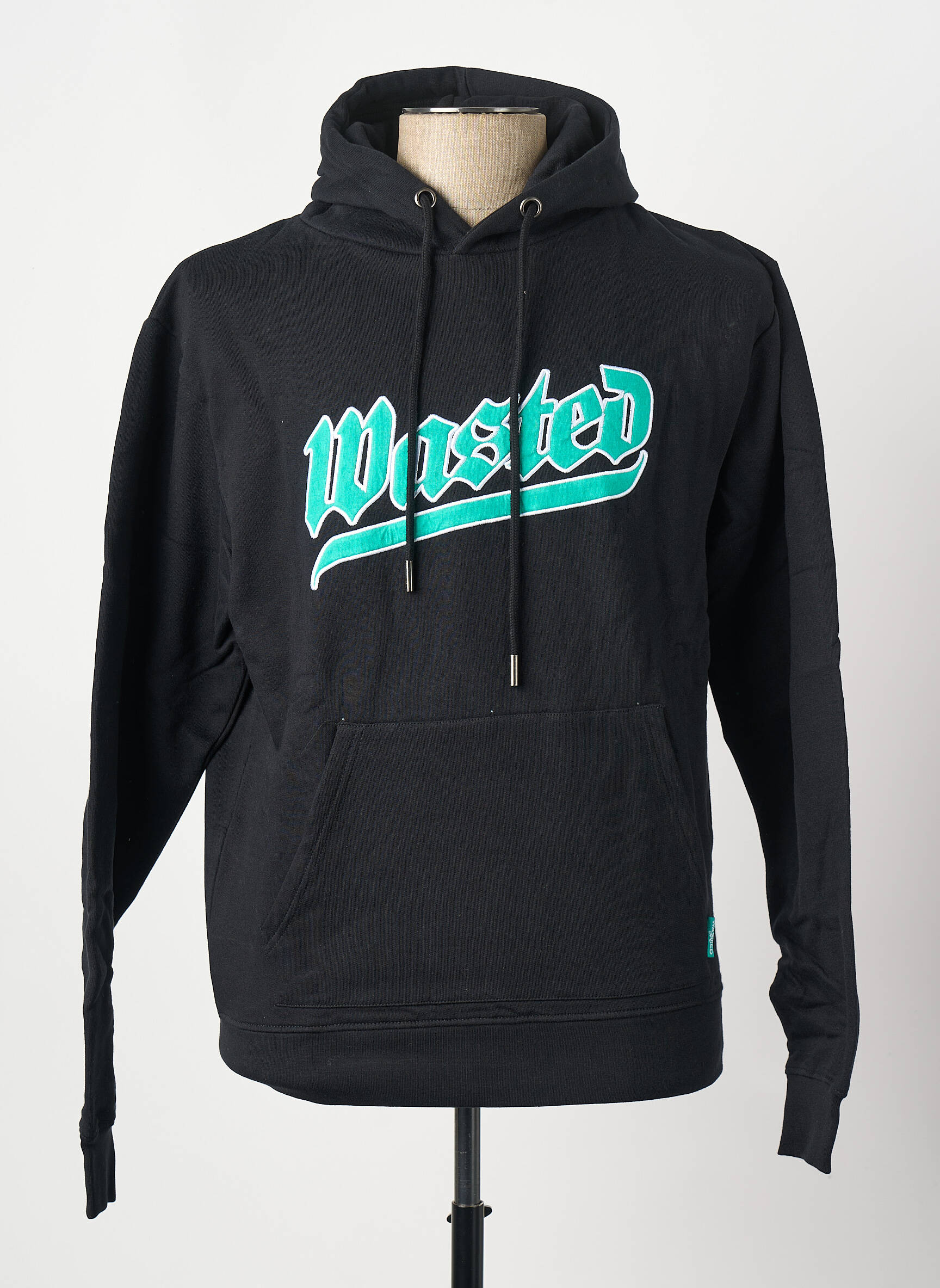 Sweat-shirt à capuche noir WASTED PARIS homme