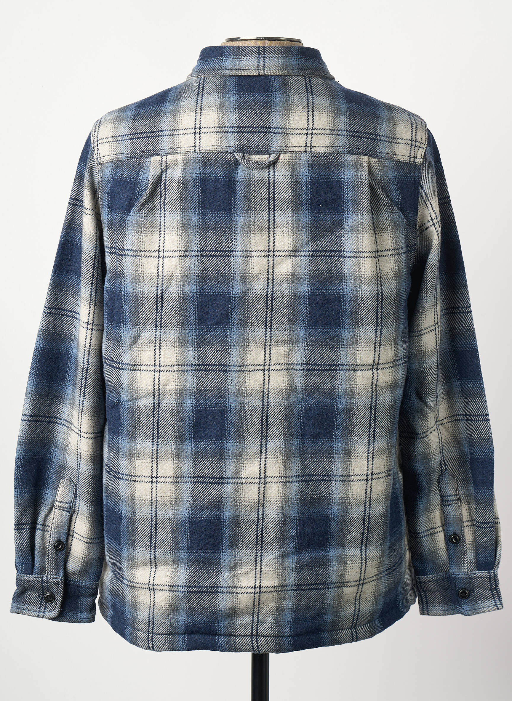 Chemise manches longues bleu SUPERDRY homme