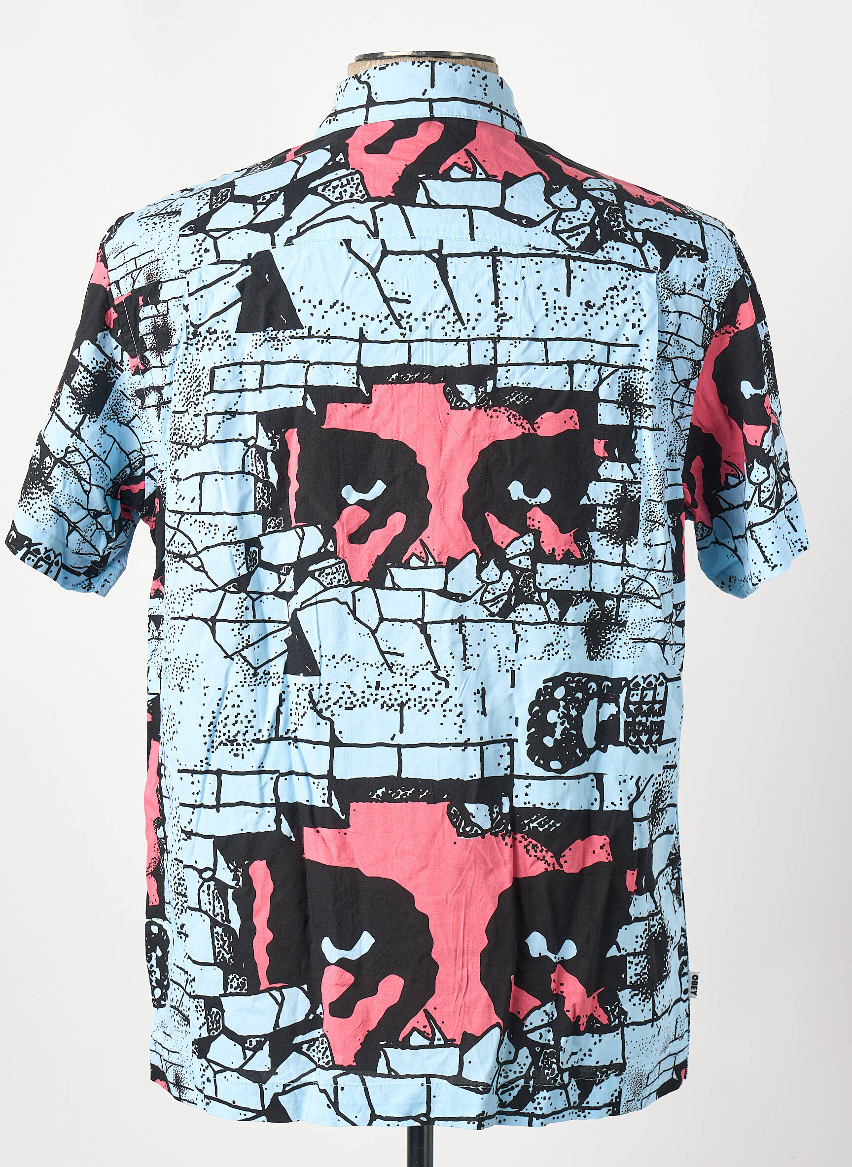 Chemise manches courtes bleu OBEY homme