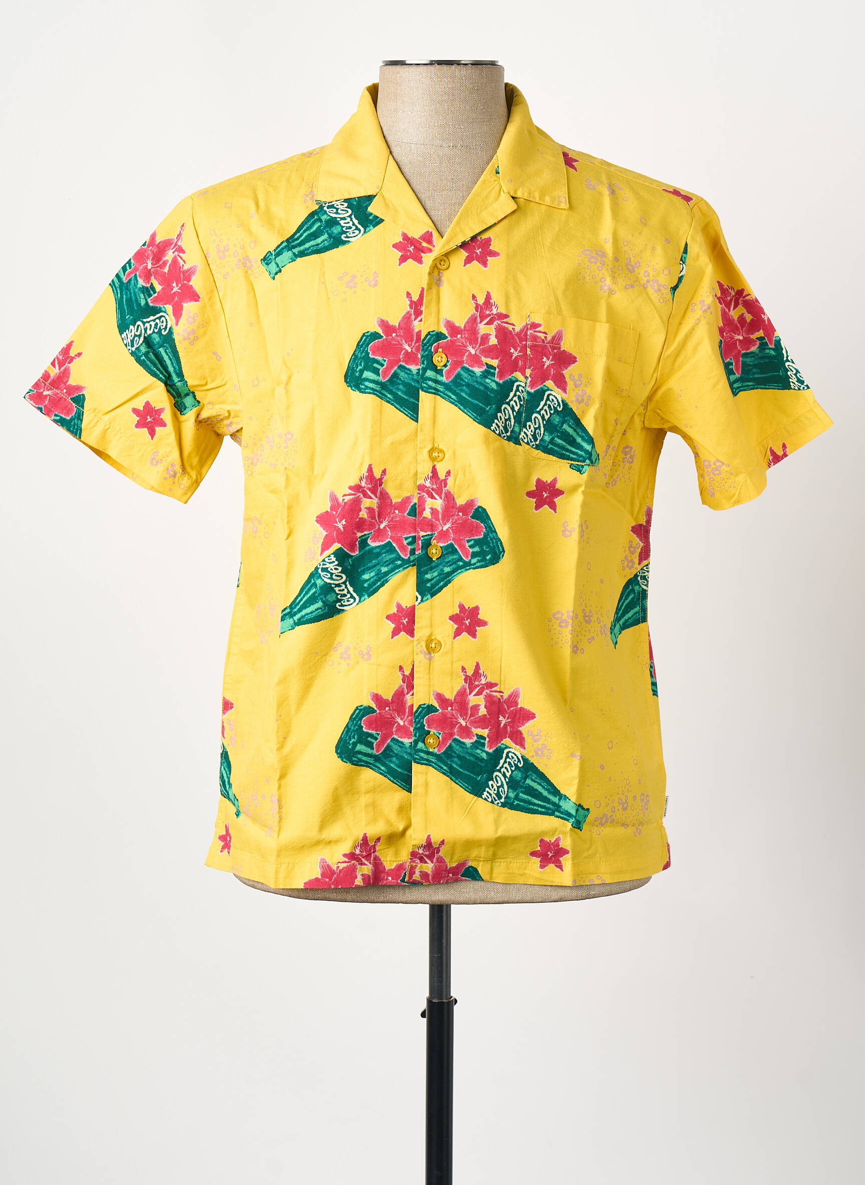 Chemise manches courtes jaune BRIXTON homme