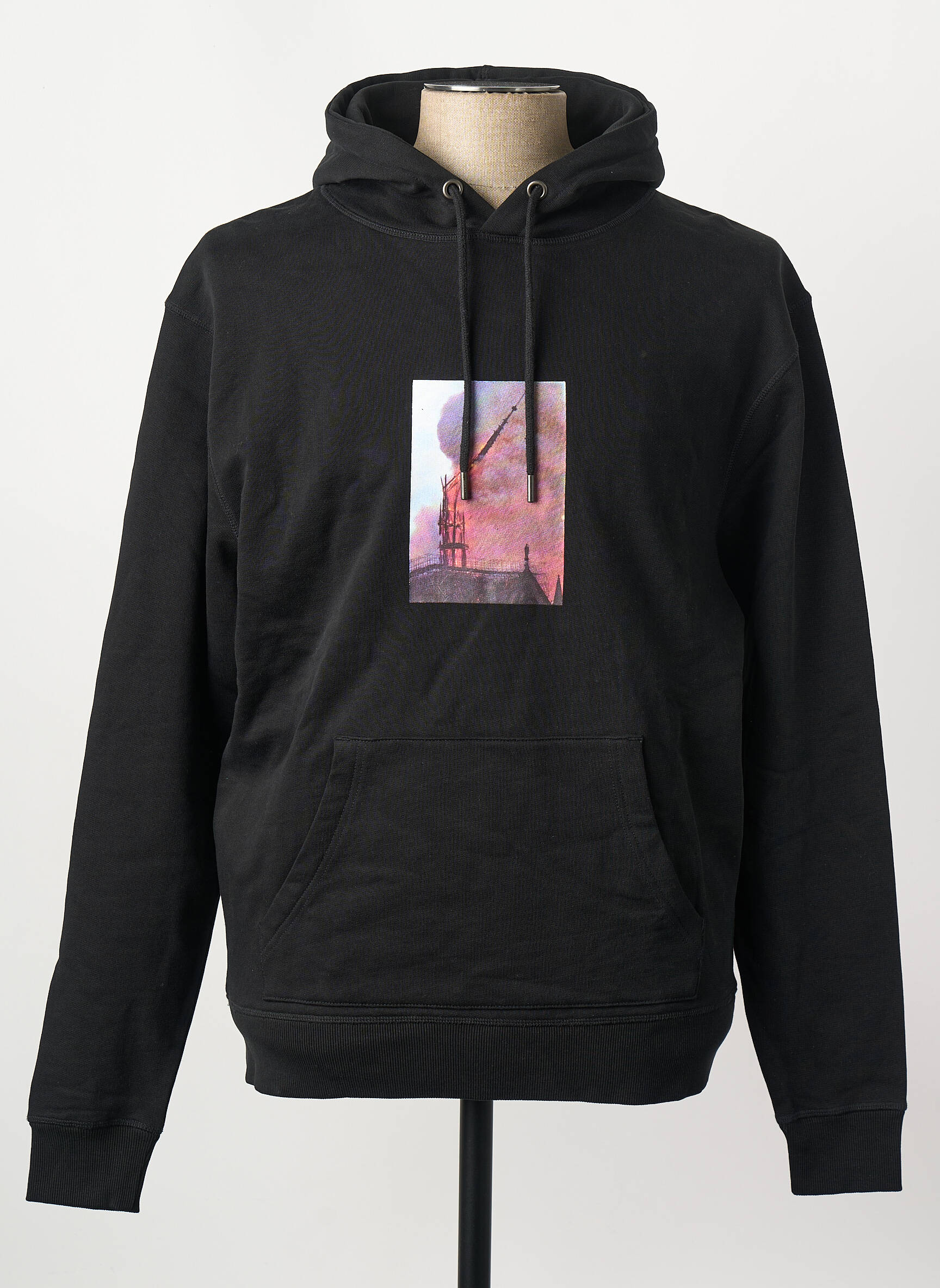 Sweat-shirt à capuche noir WASTED PARIS homme