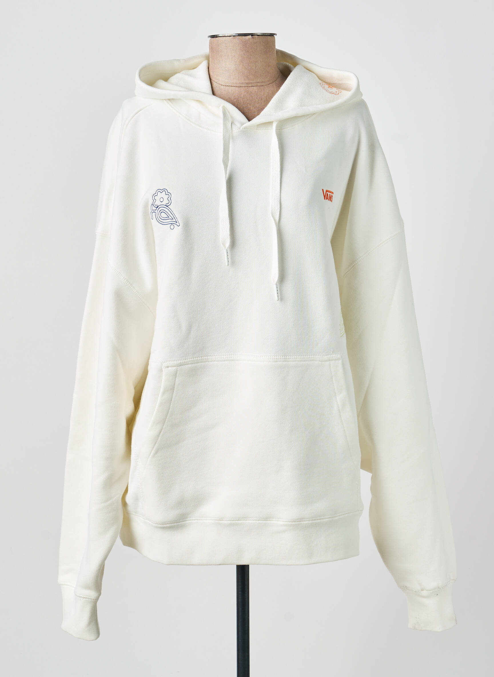 Sweat-shirt à capuche blanc VANS femme