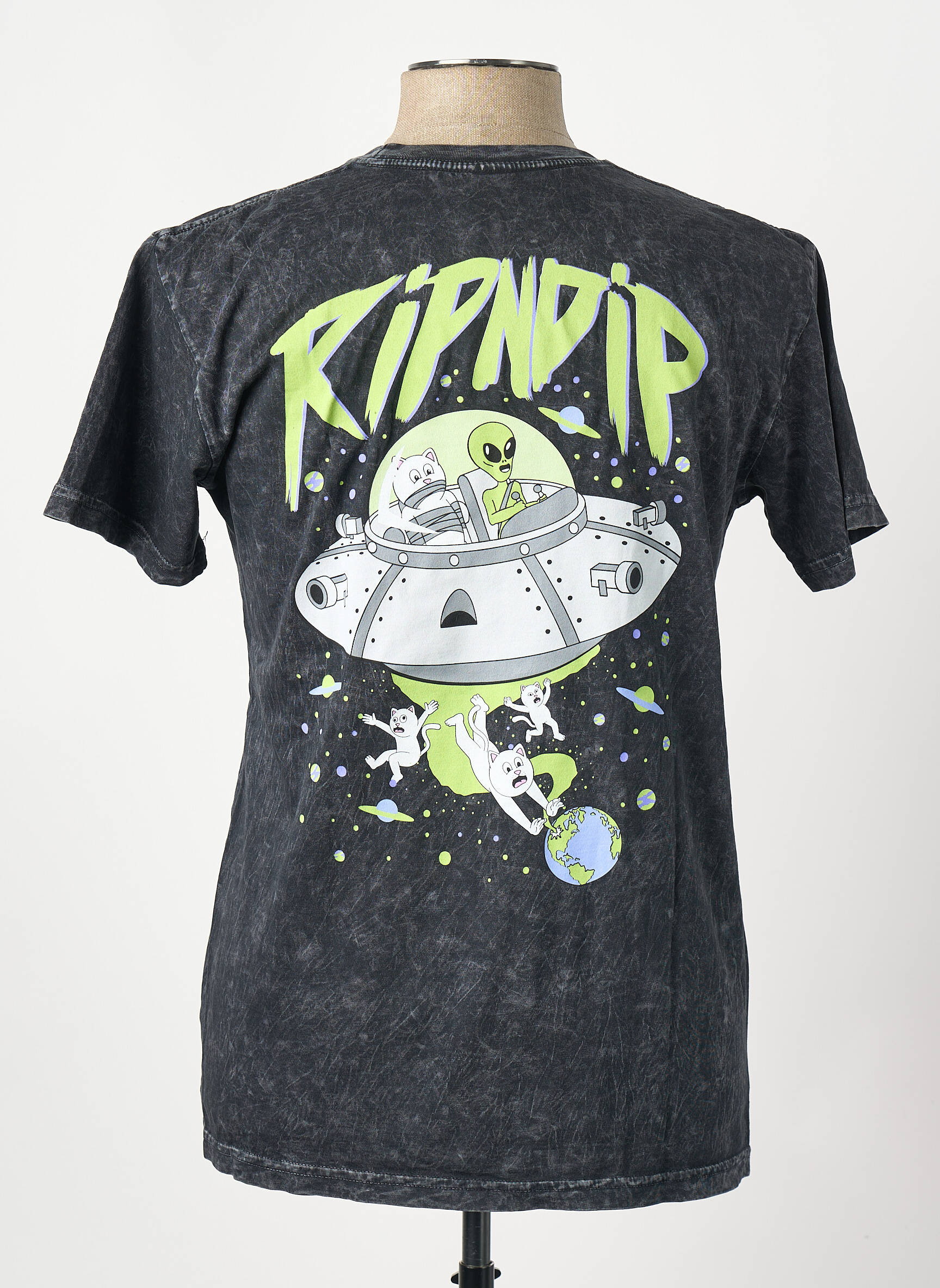 T-shirt noir RIPNDIP homme