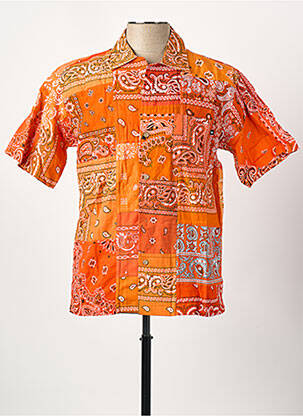Chemise manches courtes orange OVERLORD homme