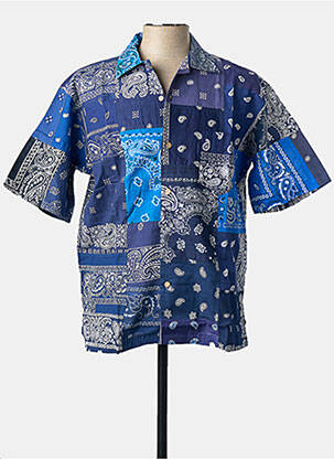Chemise manches courtes bleu OVERLORD homme