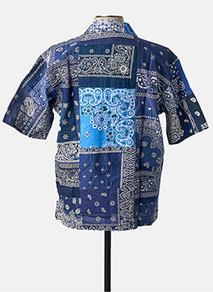 Chemise manches courtes bleu OVERLORD homme