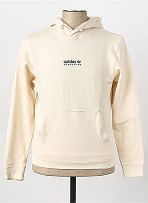 Sweat-shirt à capuche beige ADIDAS homme