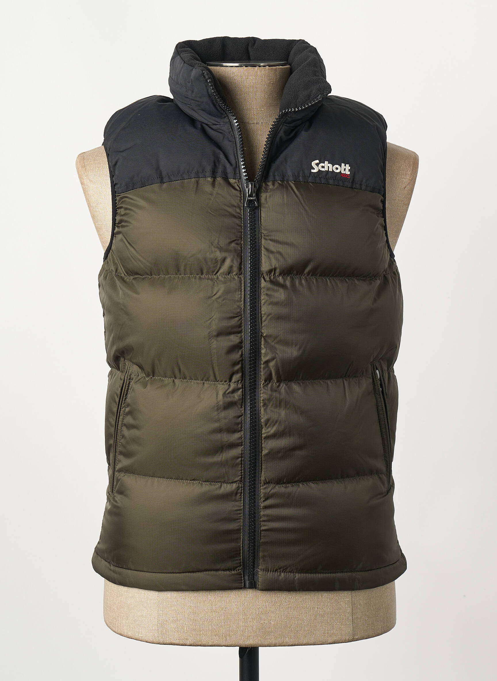 Doudoune kaki SCHOTT homme