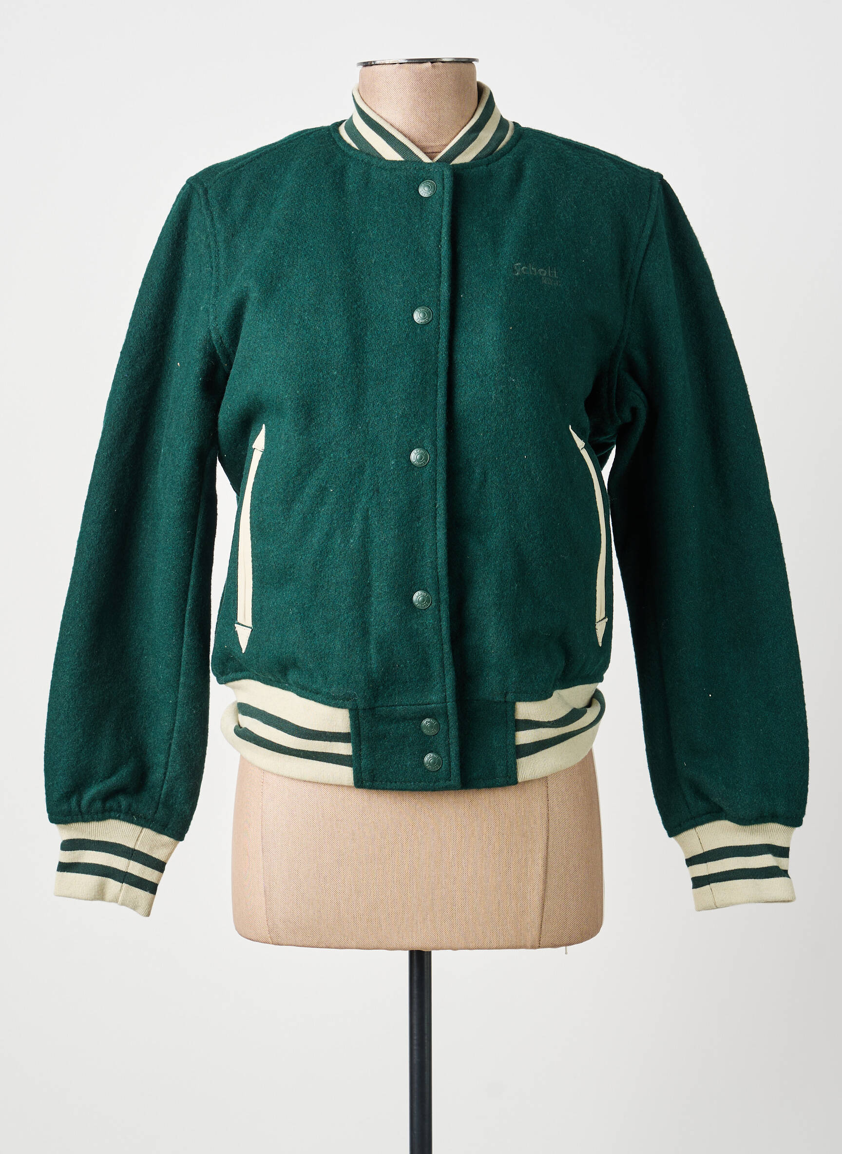 Blouson vert SCHOTT femme