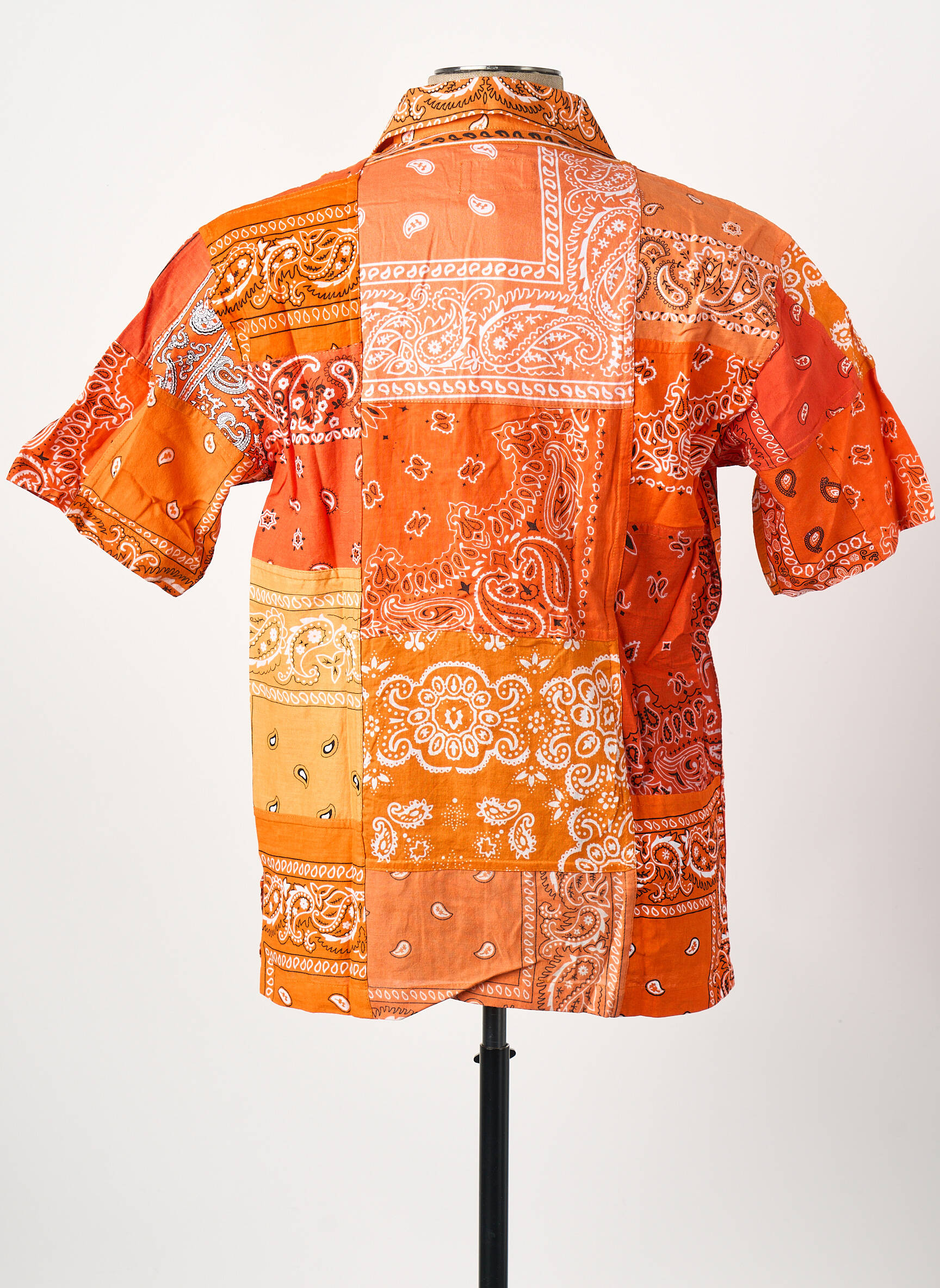 Chemise manches courtes orange OVERLORD homme