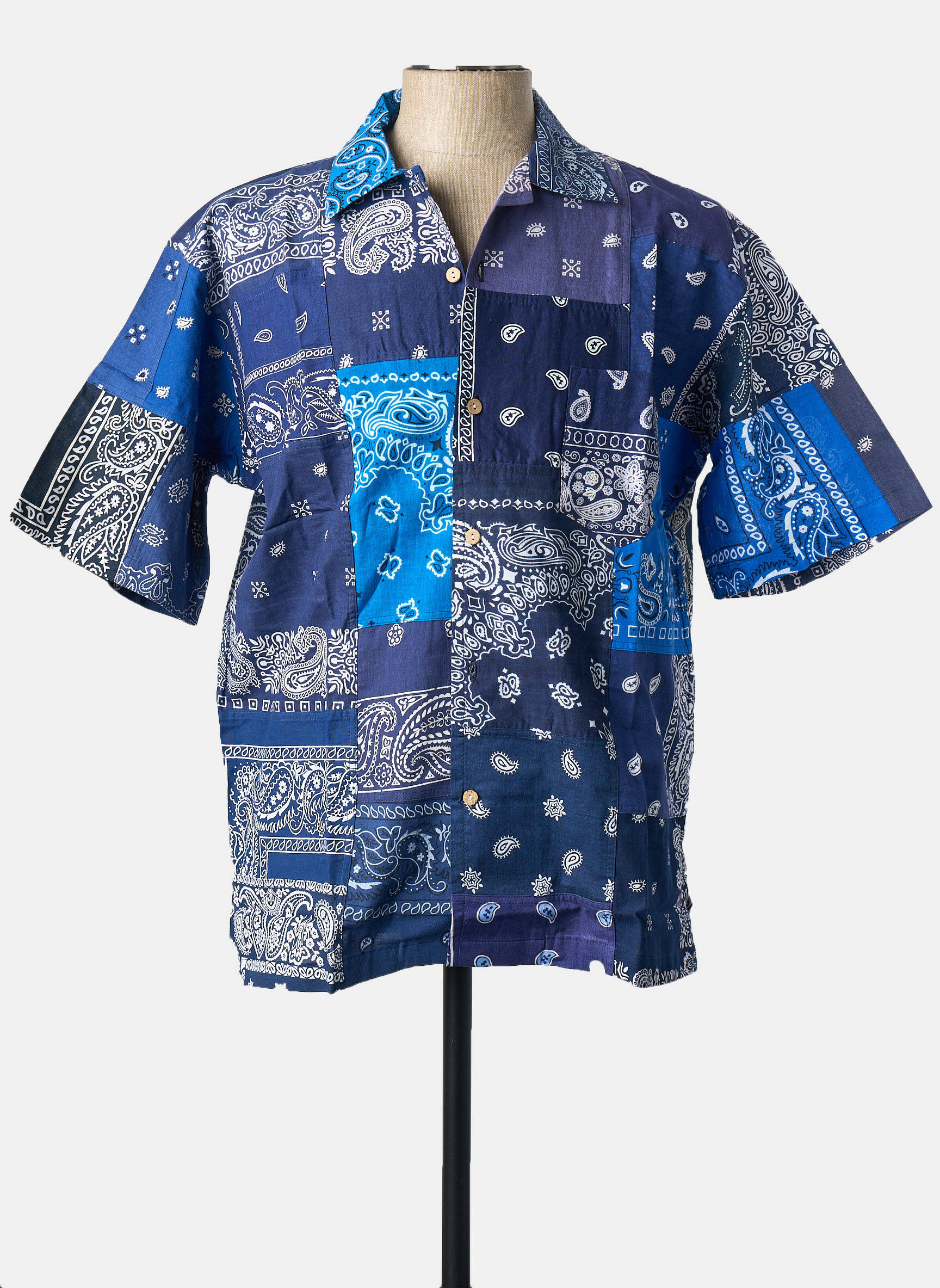 Chemise manches courtes bleu OVERLORD homme
