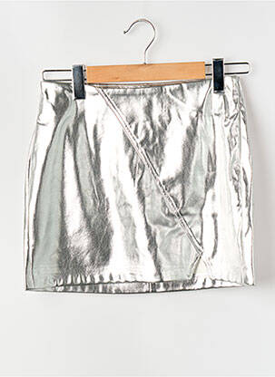 Mini-jupe argent ONLY femme