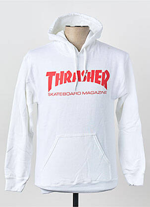 Sweat-shirt à capuche blanc THRASHER homme