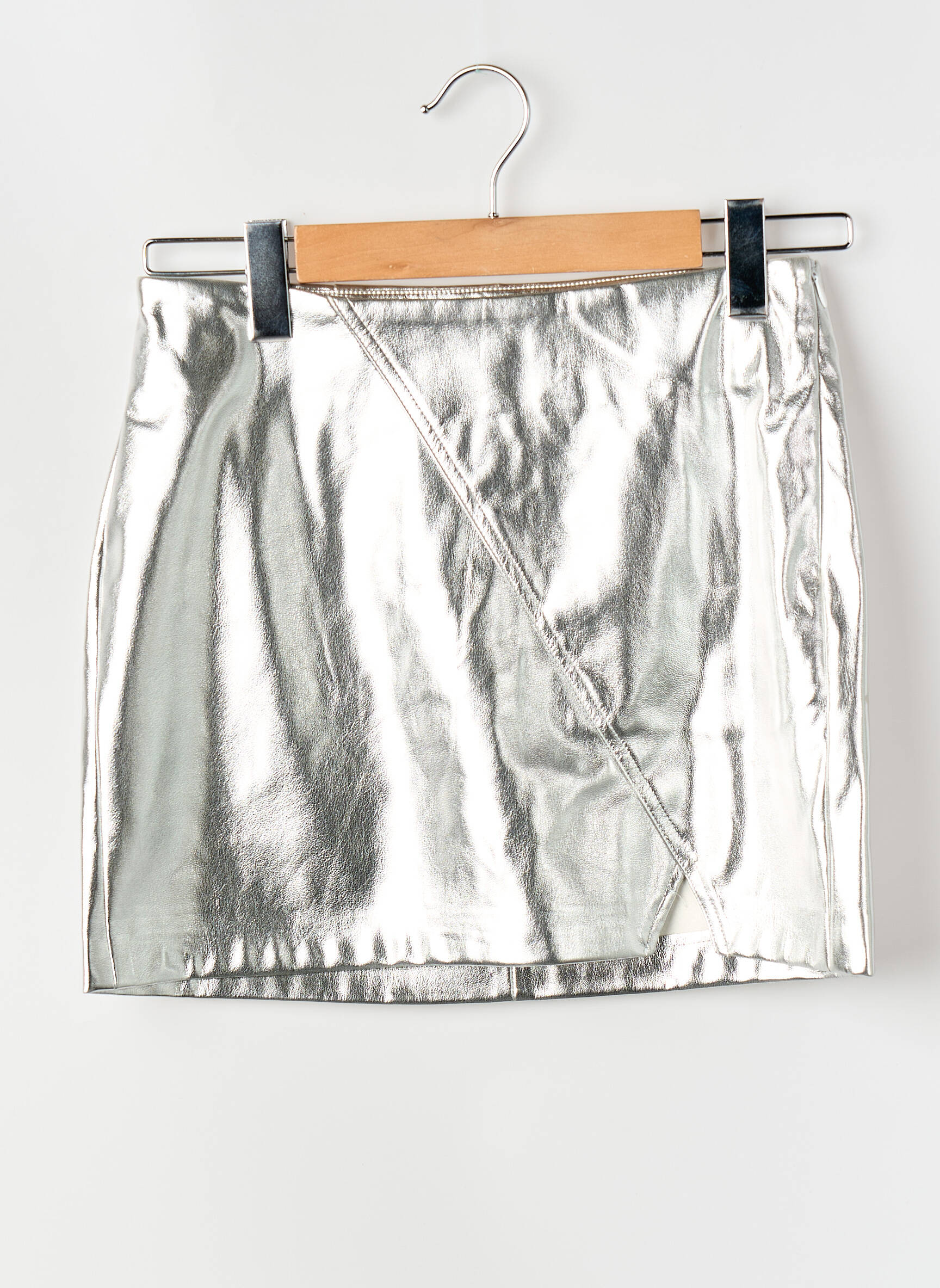 Mini-jupe argent ONLY femme