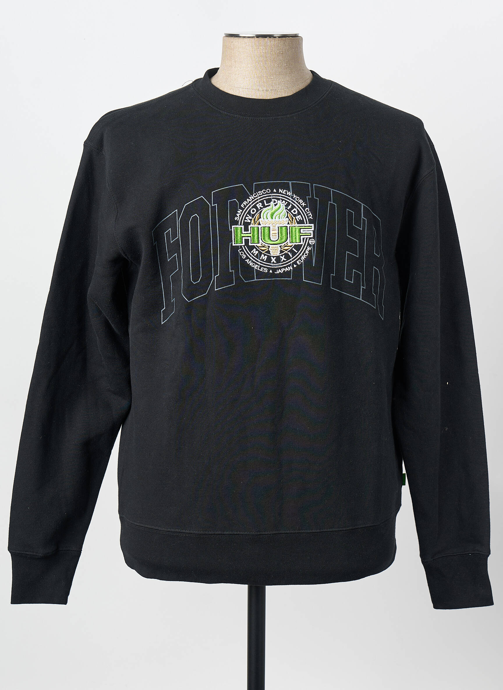Sweat-shirt noir HUF homme